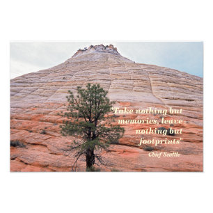Leave Only Footprints - Chief Seattle Quote Photo Print
