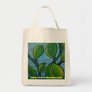 Leave Print on Organic Grocery Tote