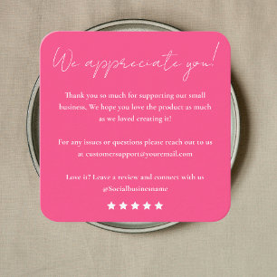 Leave Us A Review   Customer Feedback   Thank You Square Business Card