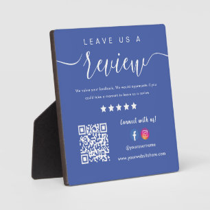 Leave Us A Review Facebook Instagram Logo Qr Code Plaque
