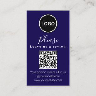 Leave us a review QR code Modern Business Card