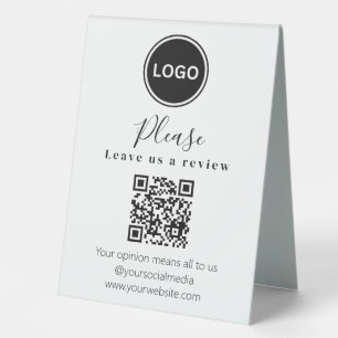 Leave us a review   QR code Modern Business Card