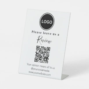 Leave us a Review QR code Pedestal Sign