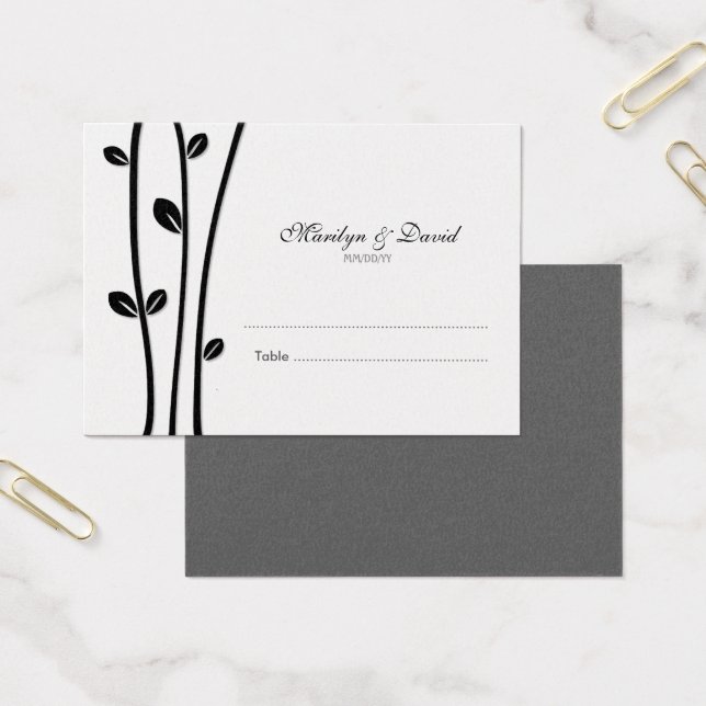 Leaved Black Branches Wedding Escort (Office)