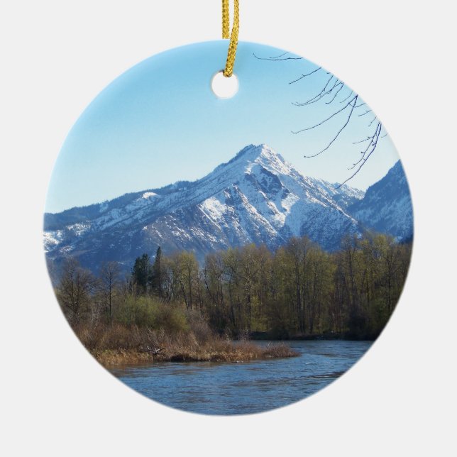 Leavenworth Ceramic Ornament (Front)