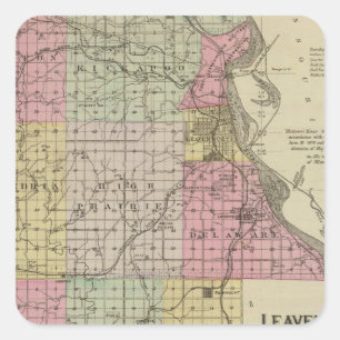 Leavenworth County, Kansas Square Sticker