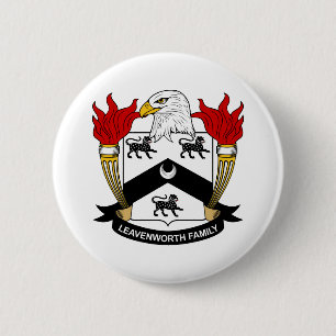 Leavenworth Family Crest 6 Cm Round Badge