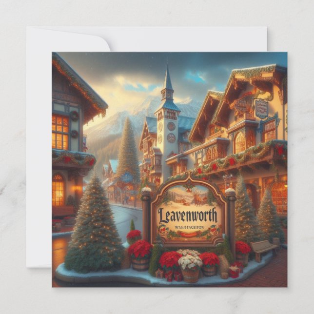 Leavenworth Washington Blank Greeting Card  (Front)