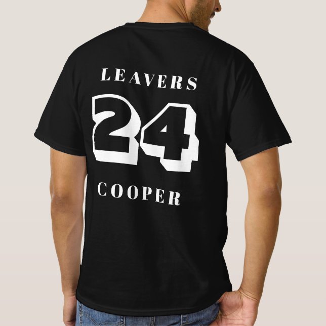 Leavers 2024 White Theme  T-Shirt (Back)
