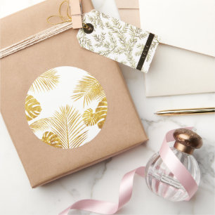 Leaves 10 classic round sticker