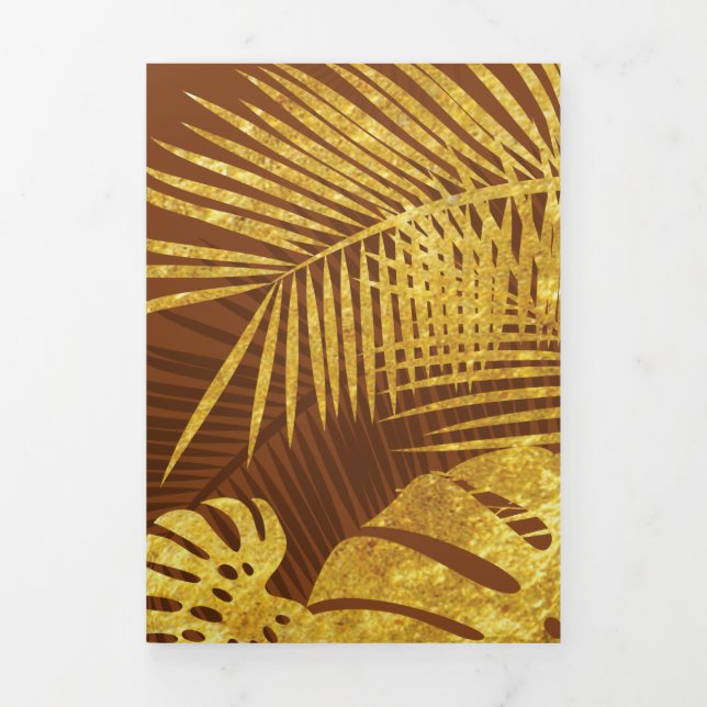 Leaves 13 Tri-Fold holiday card (Cover)