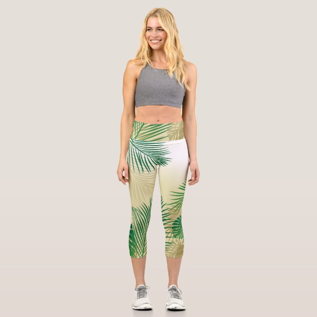 Leaves 2 capri leggings (Front)