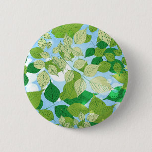 Leaves 6 Cm Round Badge