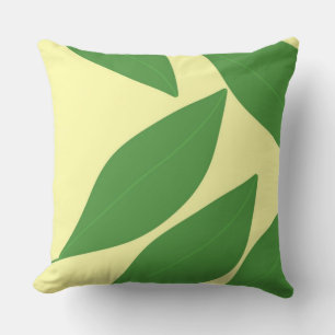 leaves abstract art cushion