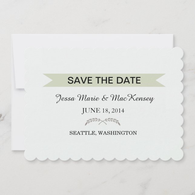 leaves and banner save the date (Front)