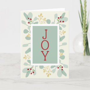 Leaves and Berries Christmas Holiday Card