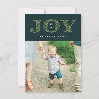 Leaves and Berries Holiday Photo Card