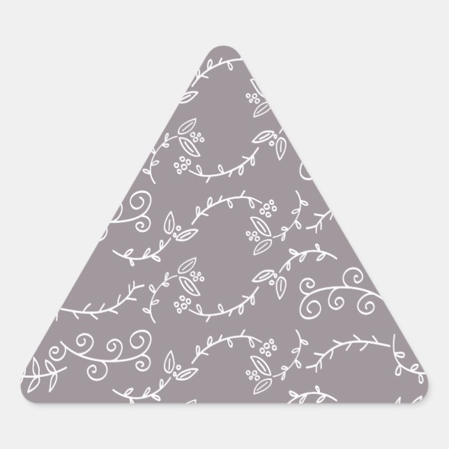 leaves and berries triangle sticker (Front)