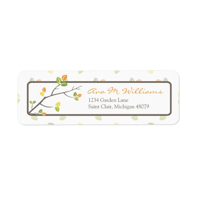 Leaves and Branches Address Label Return Address Label (Front)