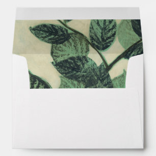 Leaves and Branches on Cream Background Envelopes