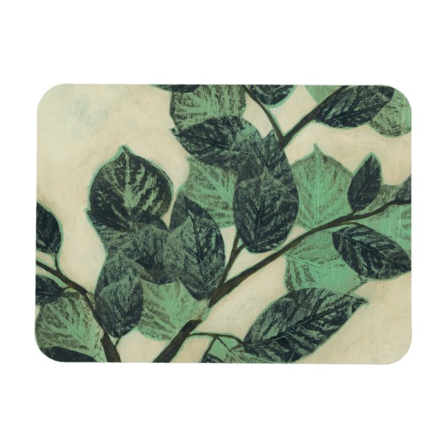 Leaves and Branches on Cream Background Magnet (Horizontal)