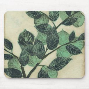 Leaves and Branches on Cream Background Mouse Pad