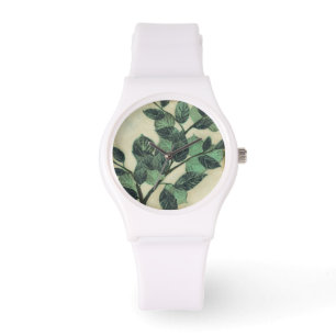 Leaves and Branches on Cream Background Watch