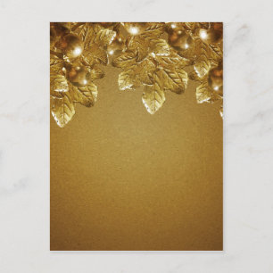 Leaves and Fruits Decorative Background Postcard