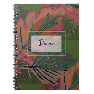 Leaves and geometric shapes. notebook