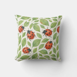Leaves and Ladybugs Cushion