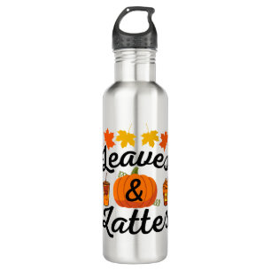 Leaves And Latte Fall Autumn 710 Ml Water Bottle