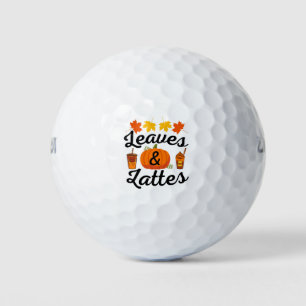 Leaves And Latte Fall Autumn Golf Balls