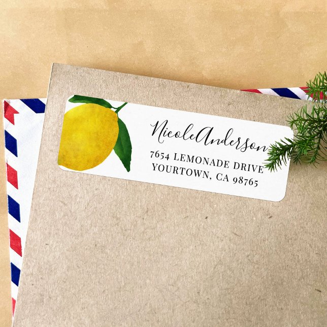 Leaves and Lemons return address Label (Creator Uploaded)