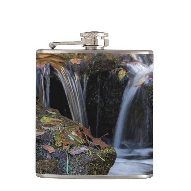 Leaves And Waterfalls Hip Flask (Front)
