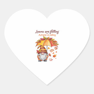 Leaves Are Falling Autumn Calling Classic T-Shirt. Heart Sticker