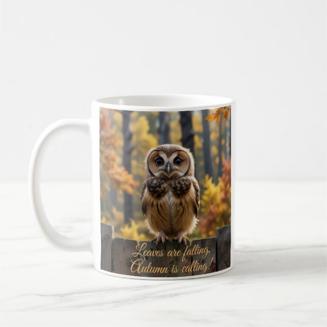 Leaves are Falling, Autumn Calling Coffee Mug (Left)
