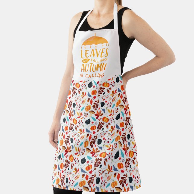 Leaves Are falling Autumn Is Calling Apron (Insitu)