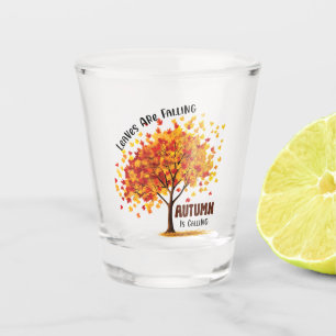Leaves Are Falling, Autumn Is Calling – Cosy Fall Shot Glass