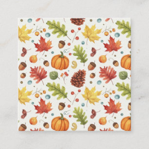 Leaves are Falling Square Business Card