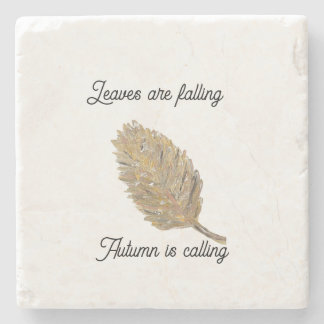 Leaves are Falling White Coaster
