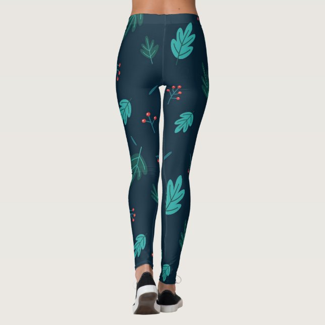 Leaves Art  Leggings (Back)