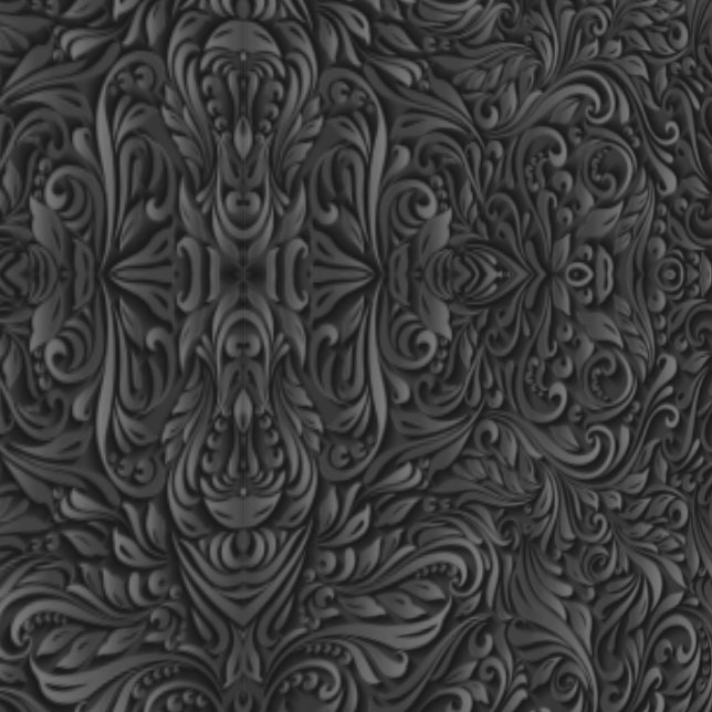 Leaves Art Wood Carving Ornaments Black Wallpaper (Seam)