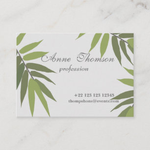 Leaves Artistic Elegant Business Card