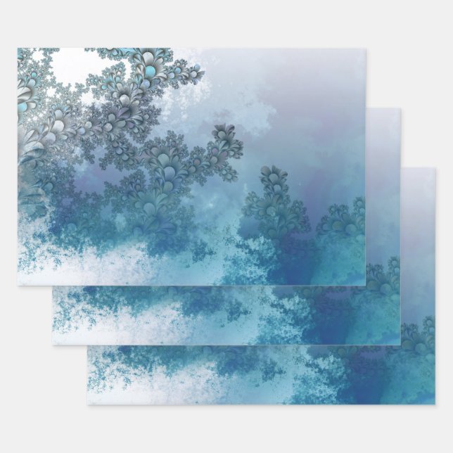 leaves-background-leaf-pattern wrapping paper sheet (Set)