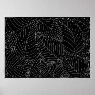 Leaves background pattern. - Illustration, Formal Poster