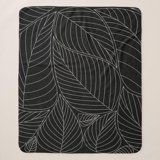 Leaves background pattern. - Illustration, Formal  Sherpa Blanket (Front)