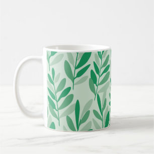 Leaves background pattern texture coffee mug