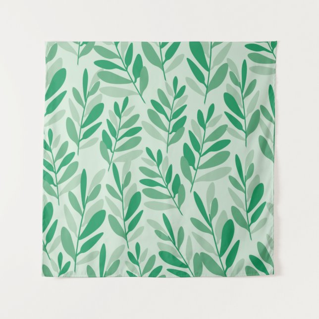 Leaves background pattern texture tapestry (Front)