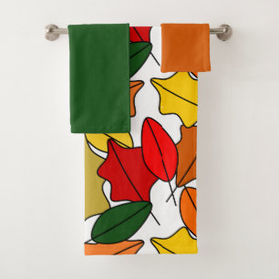 Leaves Bath Towel Set