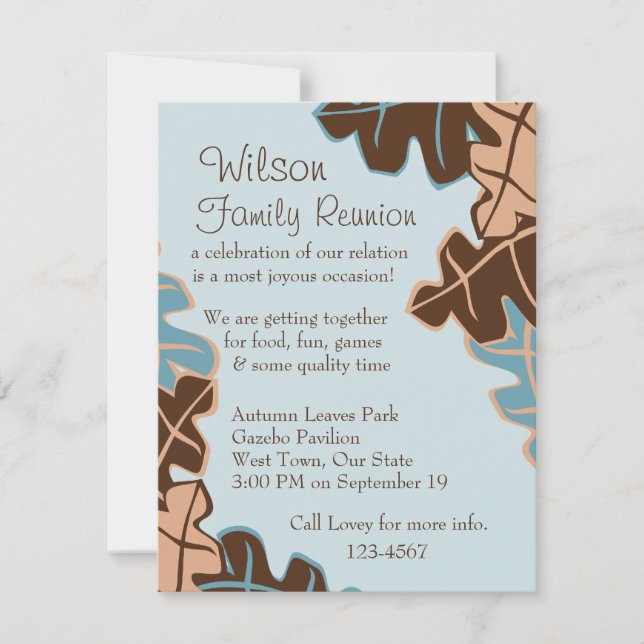 Leaves Be-Scattered! Invitation (Front)